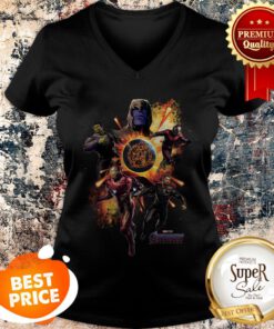 Marvel Avengers Endgame Superheroes And Thanos V-neck