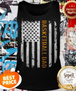 Nice American Flag Proud Basketball Dad Tank Top