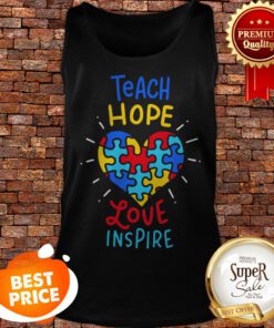 Nice Autism Awareness Teacher Tank Top