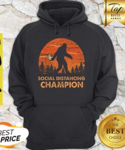 Nice Bigfoot Social Distancing Chanpion Hoodie