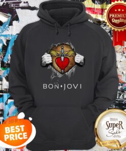 Nice Bon Jovi Logo Blood Inside Me Hoodie