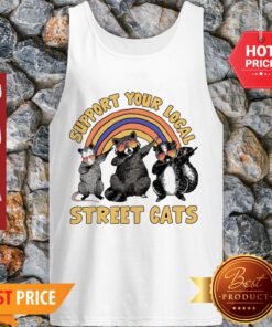 Nice Dabbing Raccoon Support Your Local Street Cats Tank Top