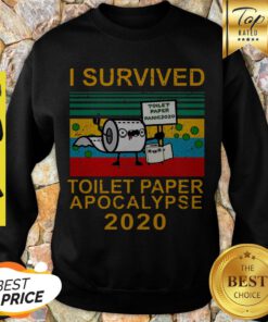 Nice I Survived Toilet Paper Apocalypse 2020 Covid 19 Sunset Sweatshirt