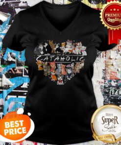 Nice I’m A Cataholic Cats V-neck