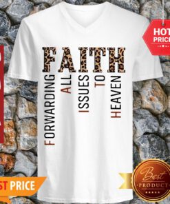 Nice Leopard Faith Forwarding All Issues To Heaven V-neck