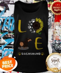 Nice Love Dachshund Sunflower Tank Top