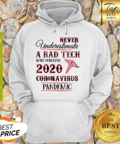 Nice Never Underestimate A Rad Tech 2020 Coronavirus Pandemic Hoodie