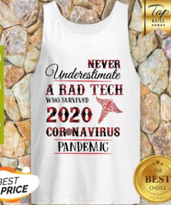 Nice Never Underestimate A Rad Tech 2020 Coronavirus Pandemic Tank Top