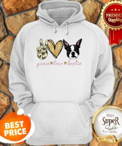 Nice Peace Love Bostie Boston Terrier Hoodie