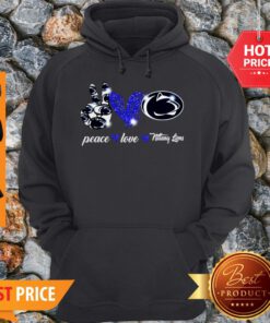 Nice Peace Love Penn State Nittany Lions Logo Hoodie