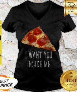 Nice Pizza I Want You Inside Me V-neck