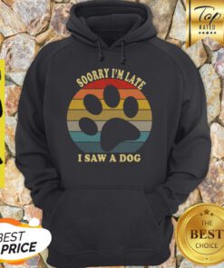 Nice Sorry I’m Late I Saw A Dog Vintage Hoodie