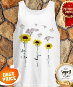 Nice Sunflower Angel Faith Hope Love Tank Top