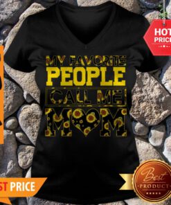 Nice Sunflower My Favorite People Call Me Mom V-neck