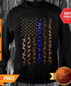 Nice Veteran Leopard American Flag Sweatshirt