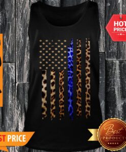 Nice Veteran Leopard American Flag Tank Top