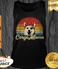 Nice Vintage Corgi Mama Retro Sunset Corgi Dog Lover Gift Tank Top