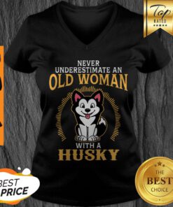 Nice Womens Siberian Husky Grandma Funny Mom Mama Mother Dog Gift V-neck