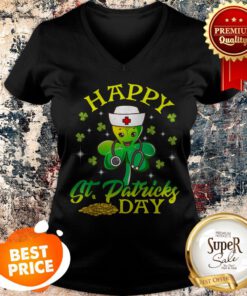 Nurse Shamrock EMT Irish St Patricks Day Nursing Nurses V-neck