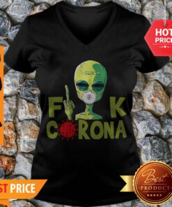 Official Alien Mask Fuck Corona V-neck