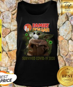 Official Baby Yoda Family Dollar Survived Covid 19 2020 Tank Top