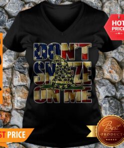 Official Don’t Sneeze On Me American Gadsden Flag V-neck