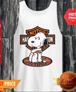 Official Snoopy Harley Davidson Motorcycle Tattoo Tank Top