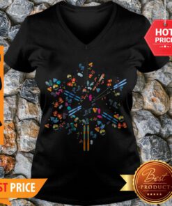 Official Snowflakes Skiing Love V-neck