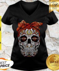 Official Sugar Skull Motor Harley Davidson Cycles V-neck