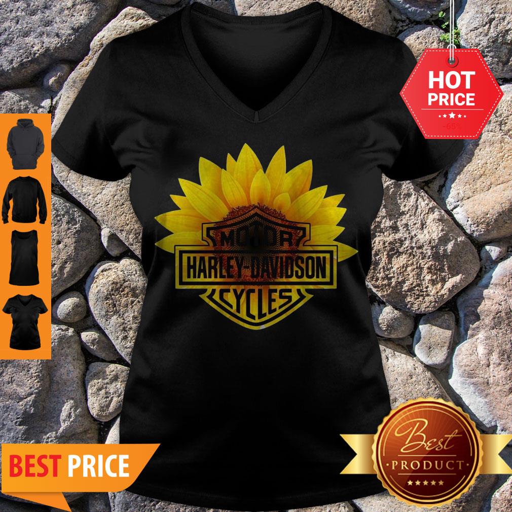 Official Sunflower Harley-Davidson Logo V-neck Official Sunflower Harley-Davidson Logo V-neck