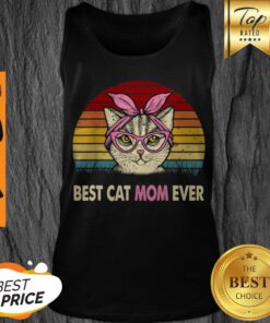 Official Vintage Best Cat Mom Ever Cat Mama Mother Gift Women Tank Top
