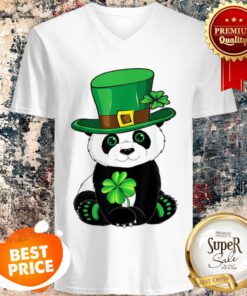 Panda St Patricks Day Leprechaun Panda V-neck