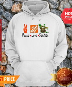 Peace love Sanitize The home Depot Baby Yoda Coronavirus Hoodie