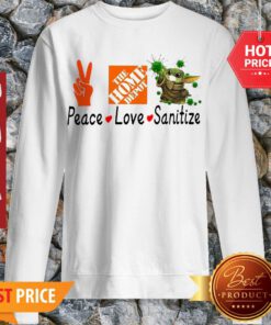 Peace love Sanitize The home Depot Baby Yoda Coronavirus Sweatshirt