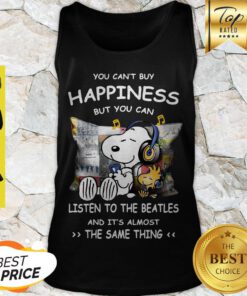 Peanut Snoopy Happiness Listen To The Beatle The Same Thing Tank Top