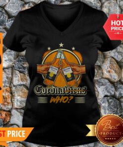 Premium Coronavirus Who Beer Bottle V-neck