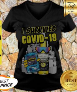 Premium I Survived Covid 19 V-neck