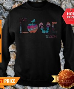 Premium Live Love Teacher Stationery Sweatshirt
