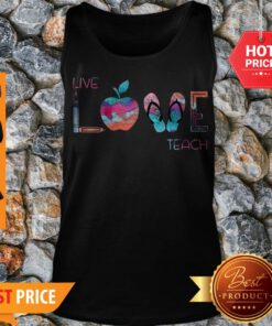 Premium Live Love Teacher Stationery Tank Top