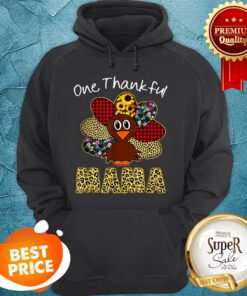 Premium One Thankful Mama Happy Thanksgiving Turkey Hoodie