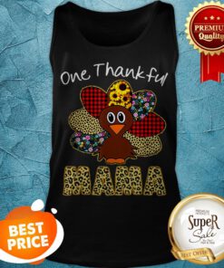 Premium One Thankful Mama Happy Thanksgiving Turkey Tank Top