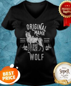 Pretty Original Mama Wolf, Heart Of The Pack, Mother’s Day V-neck