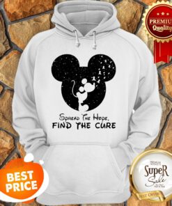 Spread The Hope Find The Cure Breast Cancer Awareness Mickey Mouse Hoodie