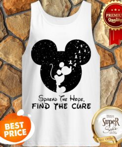 Spread The Hope Find The Cure Breast Cancer Awareness Mickey Mouse Tank Top