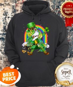 St Patricks Day Dabbing Unicorn Lepricorn Leprechaun Girls Hoodie