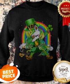 St Patricks Day Dabbing Unicorn Lepricorn Leprechaun Girls Hoodie