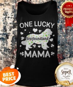 St Patricks Day Newfoundland Lucky Mama Mom Dog Gift Tank Top