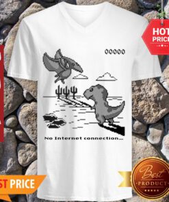 T-Rex Run No Wifi No Internet Connection Google Dinosaur Game V-neck