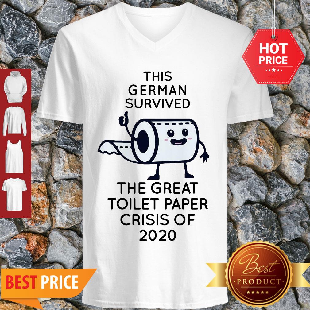 This German Survived The Great Toitlet Paper Crisis Of 2020 V-neck This German Survived The Great Toitlet Paper Crisis Of 2020 V-neck