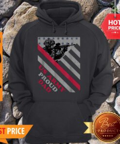 US Army Proud Dad Veteran Fathers Day American Flag Hoodie
